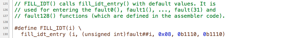 Fault-Handler in IDT eintragen Auch die Fault-Handler landen in der IDT;