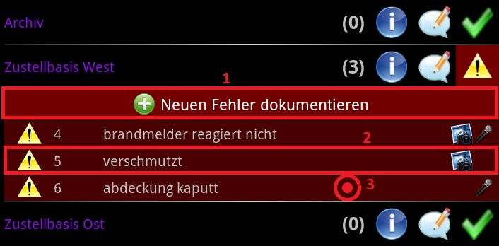 4 Implementierung von FireTabletPlus BACK Back-Button auf dem Gerät geklickt Wenn auf dem SiteInfo Screen der Back-Button auf dem Gerät geklickt wird werden alle vorherigen Aktionen in einzelnen