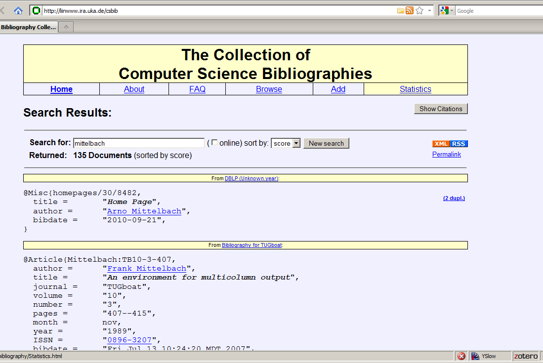 Beispiel: Collection of Computer Science