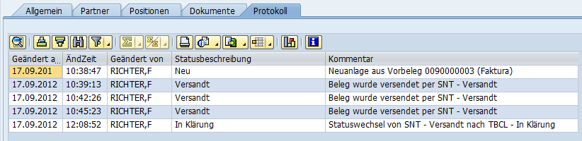 Statusinformationen