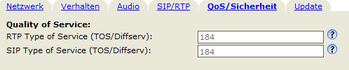 13 Im Bereich SIP/RTP: Folgende Default Einstellungen des snom 320 bis auf: Netzwerk erweitert -> Dynamischer RTP Port start und stop, sollten bereits eingerichtet sein, so dass Sie bei diesen