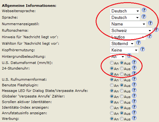 7 PREFERENCES (GRUNDEINSTELLUNGEN) SPRACHE ÄNDERN Wählen Sie in der Navigation links den Eintrag Preferences aus. Im ersten Schritt wird die Sprache der Konfigurationsseiten auf Deutsch gewechselt.