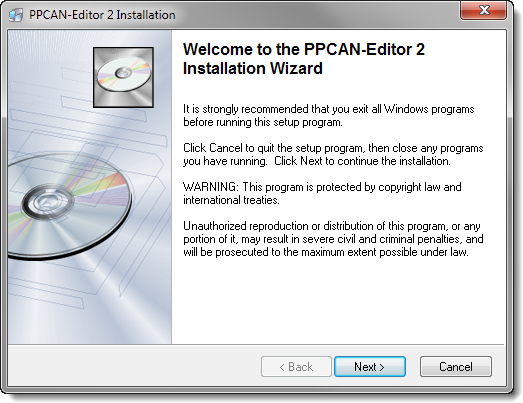 3.4 Software-Installation Das Konfigurieren des Moduls erfolgt mit der mitgelieferten Windows-Software PPCAN-Editor über eine CAN-Bus-Verbindung zwischen dem Computer und dem PCAN-MIO-Modul.