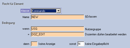 Rechte Übung Vorbereitung AP/Config Definition von Rechten / Nutzergruppen Sachverhalt Nutzergruppen Nutzergruppe DOZ_EDIT (Bearbeitung