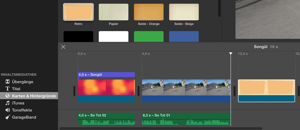 Video-Editing Mac imovie Cut-In einfügen 20.