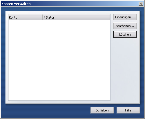 11. Sie erhalten nun das Fenster «Konten