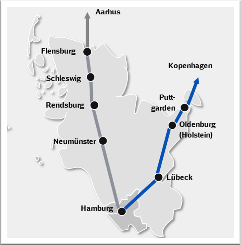 Dänemark: 2016 weitgehend stabiles Angebot zwischen Hamburg Kopenhagen/ Aarhus Direktverbindung nach Berlin entfällt Fernverkehrsangebot nach Dänemark 2 1 Direktverbindung nach Berlin entfällt: Züge
