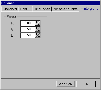 4.4 Funktionsweise 78 Im diesem letzten Tab kann die Farbe des Hintergrundes eingestellt werden. Abbildung 4.8: VisuChem Einstellungen Hintergrund 4.3.