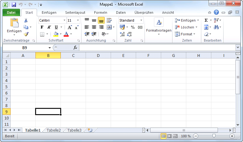 1 Der Excel-Bildschirm Moderne Programme bieten Ihnen auf dem Bildschirm eine große Fülle an Informationen an. In dem unten stehenden Bild ist daher nur ein Teil des Excel-Bildschirms benannt.