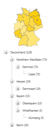 Verbessert Die Navigation über die Karte Die Navigation der Deutschland-Karte wurde verändert.