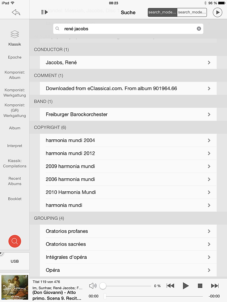 Bibliotheksverwaltung - Gliederung Übrigens: Suchfunktionen der iaria App >