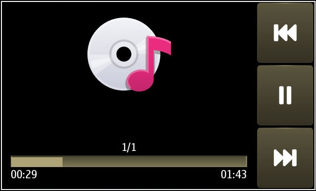 56 Musikordner Tipp: Sie können bei der Wiedergabe von Musik zur Startansicht zurückkehren und das Programm Player im Hintergrund ausführen.