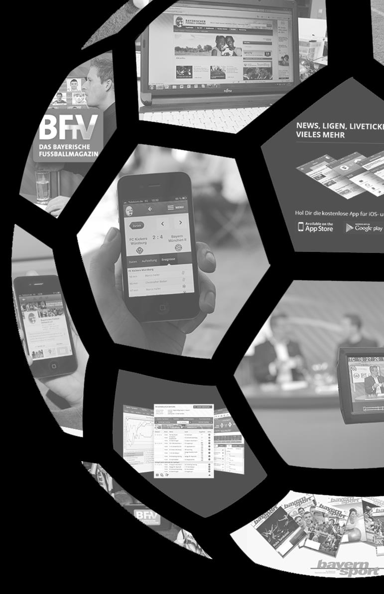 TV Social Media BFV-Newsletter Widgets Liveticker Medien des BFV: Möglichkeiten der Interaktion mit Vereinen und Mitgliedern Innovation neuer