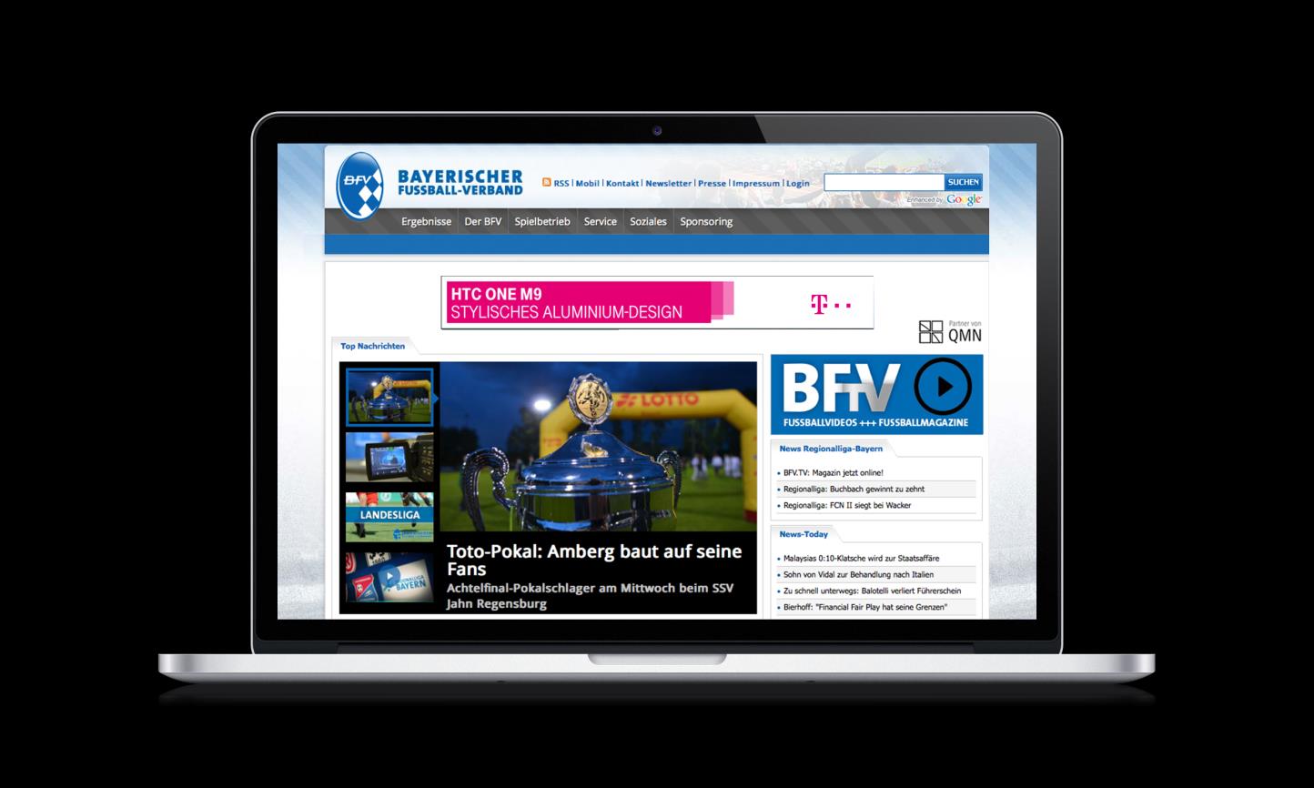 Der Bayerische Fußball-Verband 1. Digitale Plattformen 1 Website www.bfv.