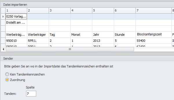 2.b. Planung / Erweiterung des Ascii/EDI-Imports Tandemerkennung Beim Import von Nielsen-Kampagnen erfolgt nun eine automatische Tandemerkennung über die Zuordnung durch das Fact Blockanfangszeit.