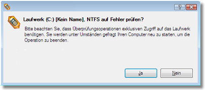6.9.5 Dateisystem auf Fehler überprüfen... 62 Mit dem Programm können Sie ein Dateisystem auf Fehler überprüfen.
