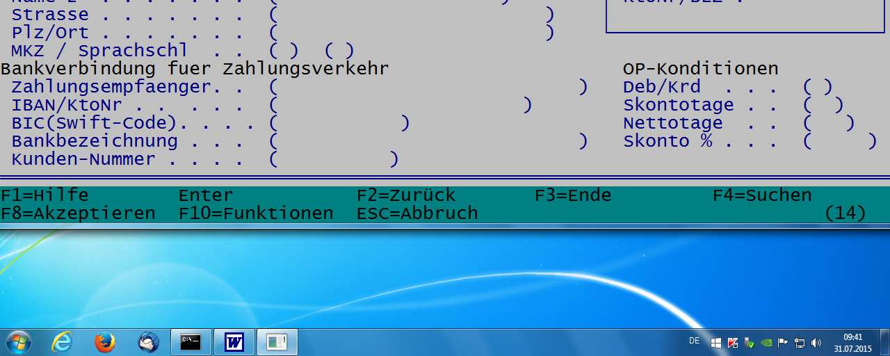 verändert werden darf. Eine Änderung dieser Felder ist auch nicht zugelassen, wenn nach dem Jahreswechsel das Konto noch einen Saldo aufweist.