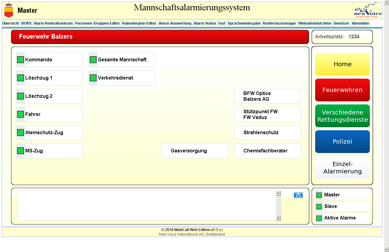 Alarmmanagement und Visualisierung über