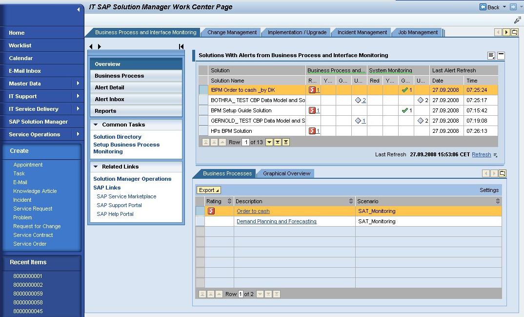 Integration with SAP CRM Shared Service (2) If an incident you have created in the SAP CRM system needs to be processed in the SAP Solution Manager system,