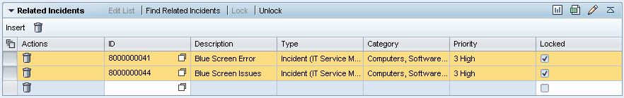 Related Incidents If several incidents (or service requests) are probably related to the same root cause, the IT service professional can assign these incidents to a problem.
