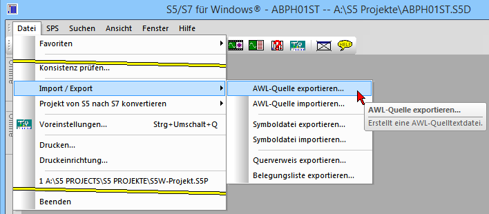Kapitel 2 S5 für Windows Grundlagen Seite 2-69 2.9.8 Datei Konsistenz prüfen Wurde z.b.