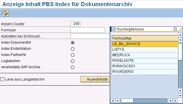 PBS archive add on CDOC - Administration - 28 3.3 Archiv-Utilities Zum Test des PBS archive add ons CDOC stehen folgende Transaktionen bzw.