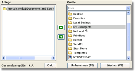 Partition Manager 11 Personal 103 Anwenderhandbuch Der Normal Modus wird nach 10 Sekunden Wartezeit automatisch gestartet. 3. In Linux Startmenü wählen Sie den Dateiübertragungsassistenten.