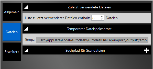 Programm Start Gert Domsch, CAD-Dienstleistung Nach dem Start von ReCap wird empfohlen mit den Einstellungen zu beginnen, da das Programm ohne Umstellung in englischer Sprache angeboten wird.