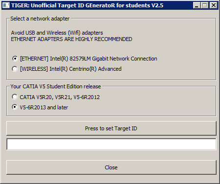 1.3 2 Generieren der Target ID 1. Schritt: An einem Poolraum-Rechner das folgende Verzeichnis öffnen S:\CATIA\TZ-2015_16\CATIA_V5_Studentenversion 2.