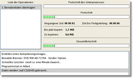 245 9. Auf der Seite Dateiübertragungszusammenfassung können Sie alle Einstellungen der Operation nochmals prüfen. Klicken Sie auf Weiter, um die Operation fertig zu stellen. 10.