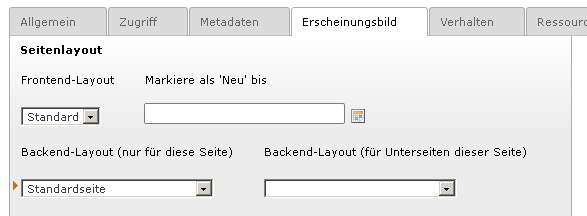 3 Seite anlegen Zum Anlegen einer neuen Seite klicken Sie im Navigationsbaum auf Neue Seite erstellen (1).