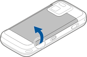 Tasten und Komponenten (seitlich) 1 Ein-/Aus-Taste 2 Nokia AV-Anschluss (3,5 mm) Einsetzen der SIM-Karte und des Akkus Befolgen Sie unbedingt die Anweisungen, um eine Beschädigung des rückseitigen