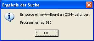 AVR911, COMx (siehe Gerätemanager) Use with SiSy (from version 2.