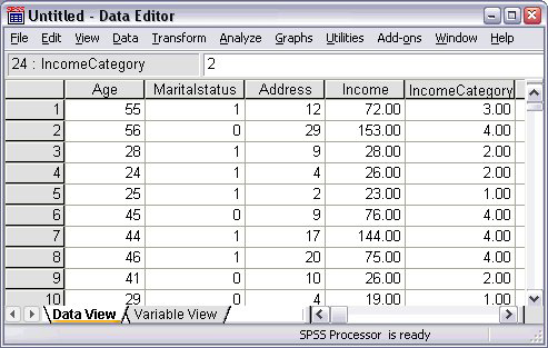 Abbildung 11. Importierte Excel-Daten Einlesen von Daten aus einer Datenbank Daten aus Datenbankquellen können mithilfe des Datenbankassistenten problemlos importiert werden.
