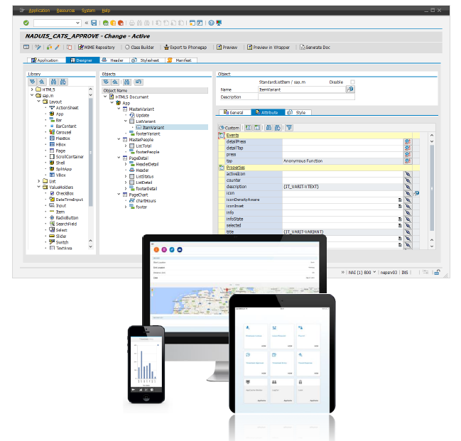 Komponenten des NAD Mobile Application Development Platform (MADP) for SAP Netweaver 7.