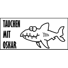 Taucherstempel 68 Dive with Oskar (TAU4911_HAI) Preis: CHF 38.90 Druckbild: ca.