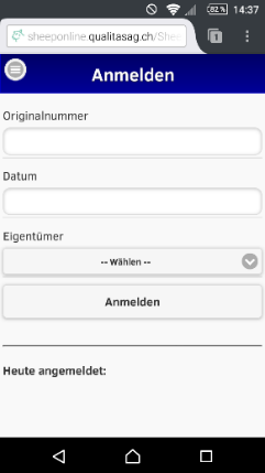 Tier anmelden Über SheepOnline Wenn Tiere zugekauft werden, müssen diese im SheepOnline erfasst werden.