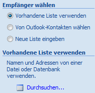 Objekt einfügen (Bild, Diagramm, Zeichnungsobjekt), auswählen, kopieren, verschieben Registerkarte einfügen - Dokument als Hauptdokument für Seriendruck vorbereiten Adressliste oder Datenquelle für