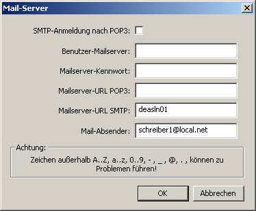 6 Menü - Editieren Mail-Server In einfachen Firmennetzen reicht oftmals die