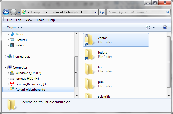 Das Protokoll FTP wird aber auch vom Datei-Explorer (MS-Windows) und vom Finder (Mac-OS) unterstützt.