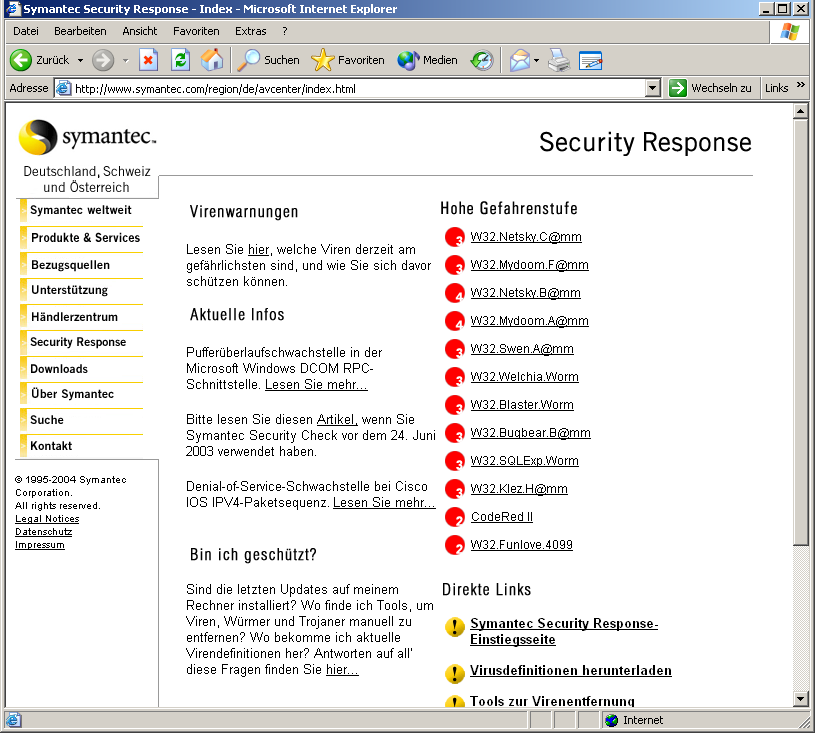 14 Einführung in Symantec AntiVirus Allgemeines zu Sicherheitsrisiken Bei allen Symantec AntiVirus-Prüfungen, einschließlich Auto-Protect-Prüfungen, wird Ihr Computer standardmäßig auf Viren,