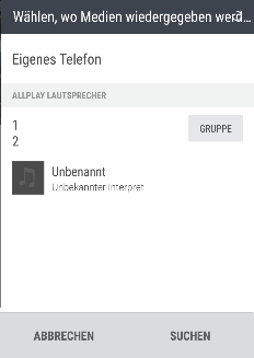 171 WLAN-Freigabe 4. Starten Sie die Wiedergabe in der Musik-App. Die Musik wird anschließend über den von Ihnen ausgewählten Lautsprecher wiedergegeben. 5.