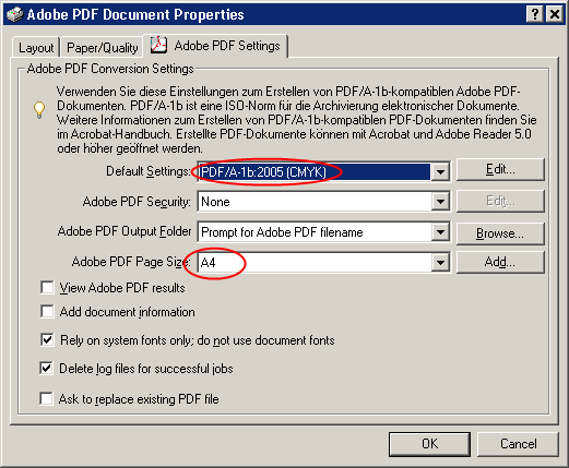 4) Erzeugen Sie die PDF-Datei Sie gelangen zurück in den Drucken-Dialog und können mit dem Erzeugen der PDF-Datei beginnen.
