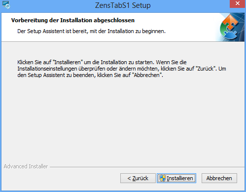 vorgeschlagene beizubehalten: Klicken Sie daher bitte auf <Weiter>: Da in Windows 8 das Start-Programm-Menü entfernt wurde, wird empfohlen das Häkchen für die Desktop- Verknüpfung nicht zu entfernen.