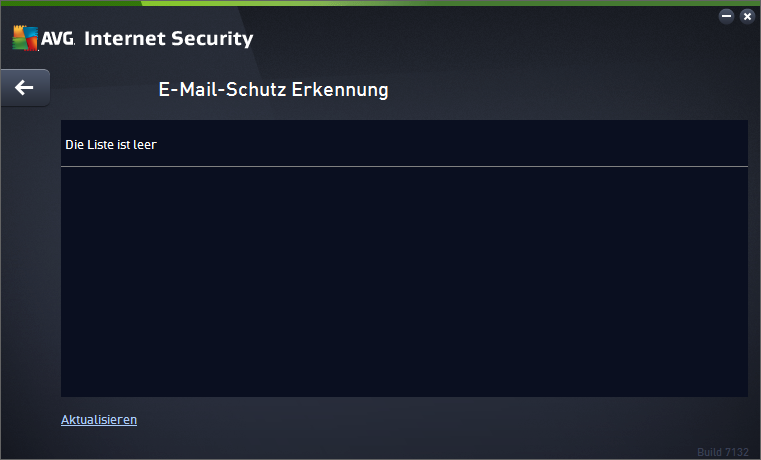 Über den grünen Pfeil links oben im Dialogfeld können Sie zum standardmäßigen AVGHauptfenster (Komponentenübersicht) zurück k ehren. 12.4.