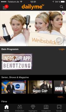 dailyme: Fernsehen ganz egal wo UMUS¹ PIs 2 Visits 2 Video Views 3 0,16 Mio. 41,92 Mio. 1,41 Mio.