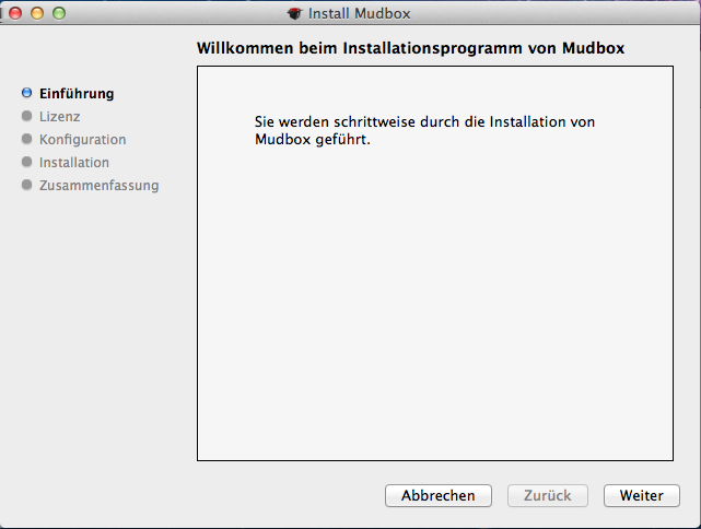 Installieren von Mudbox unter Mac OS X So installieren Sie Mudbox unter Mac OS X 1 Führen Sie je nach empfangenen Installationsmedien einen der folgenden Schritte aus, um das Installationsprogramm zu