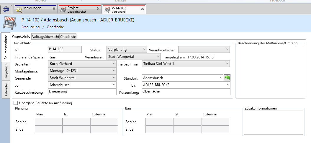 Planungsprozess - Projektkoordinierung durchführen Einheitliche Plattform zum Informationsaustausch, zur Datenablage Zentrales Umlaufverfahren Erfassung wesentlicher Rahmenbedingungen für