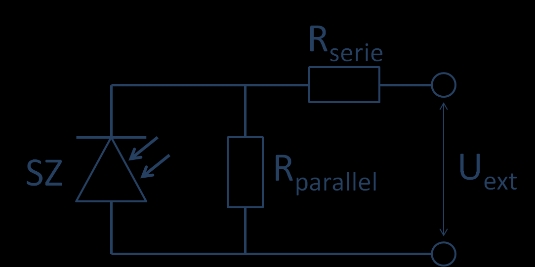 3.3 ELEKTRISCHE MATERIALPARAMETER Abbildung 16: Ersatzschaltbild des simulierten Stromkreises.