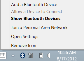 Verwendung einer Bluetooth-Verbindung - 43 Klicken Sie im Benachrichtigungsbereich auf das